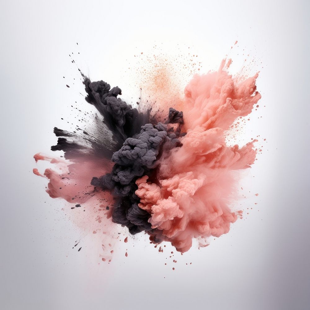Explosion white background splattered exploding. AI generated Image by rawpixel.