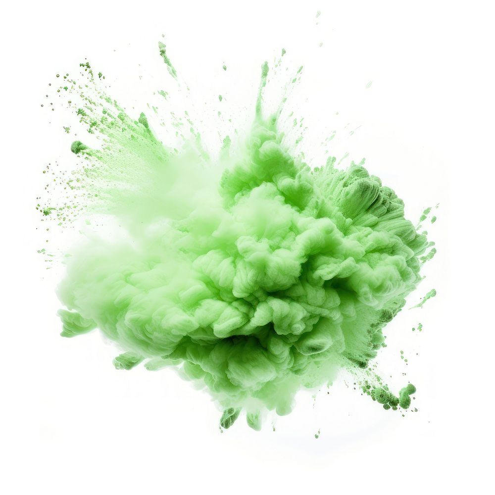 Green powder white background splattered. AI generated Image by rawpixel.