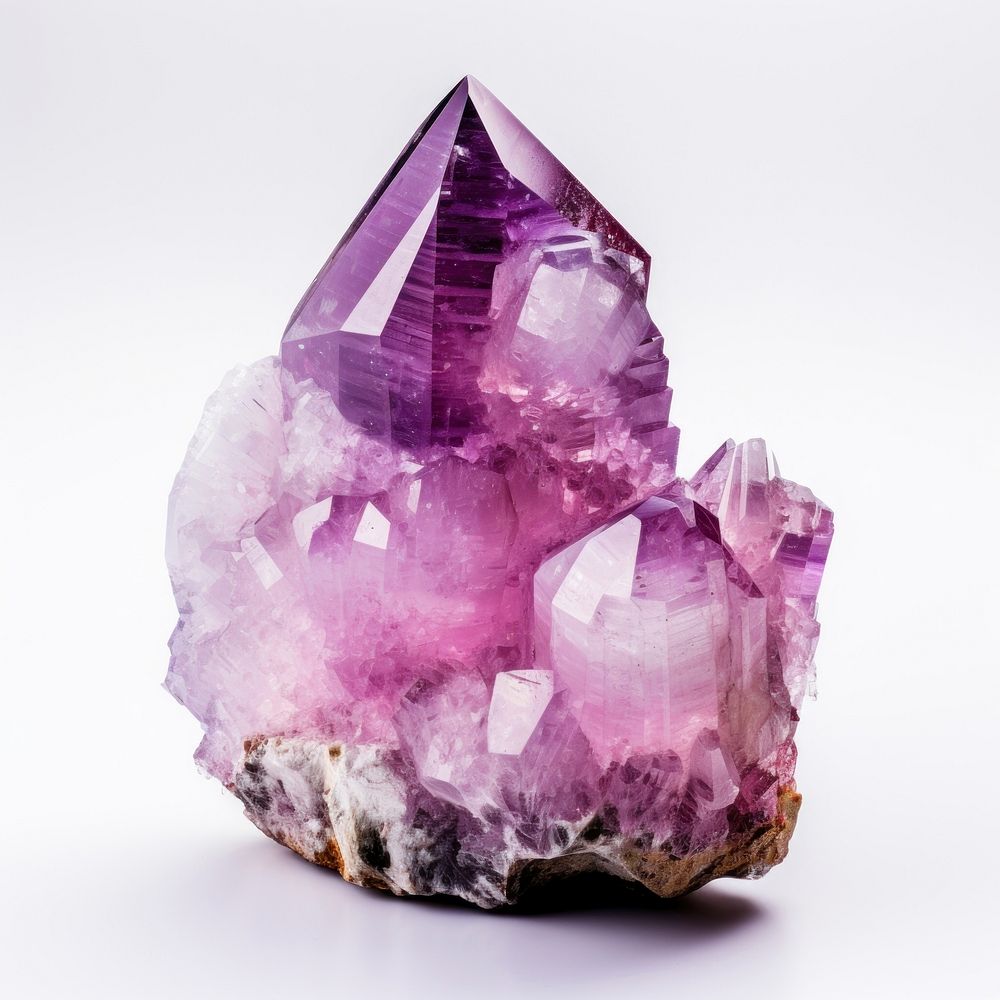 Amethyst quartz crystals amethyst mineral gemstone. AI generated Image by rawpixel.