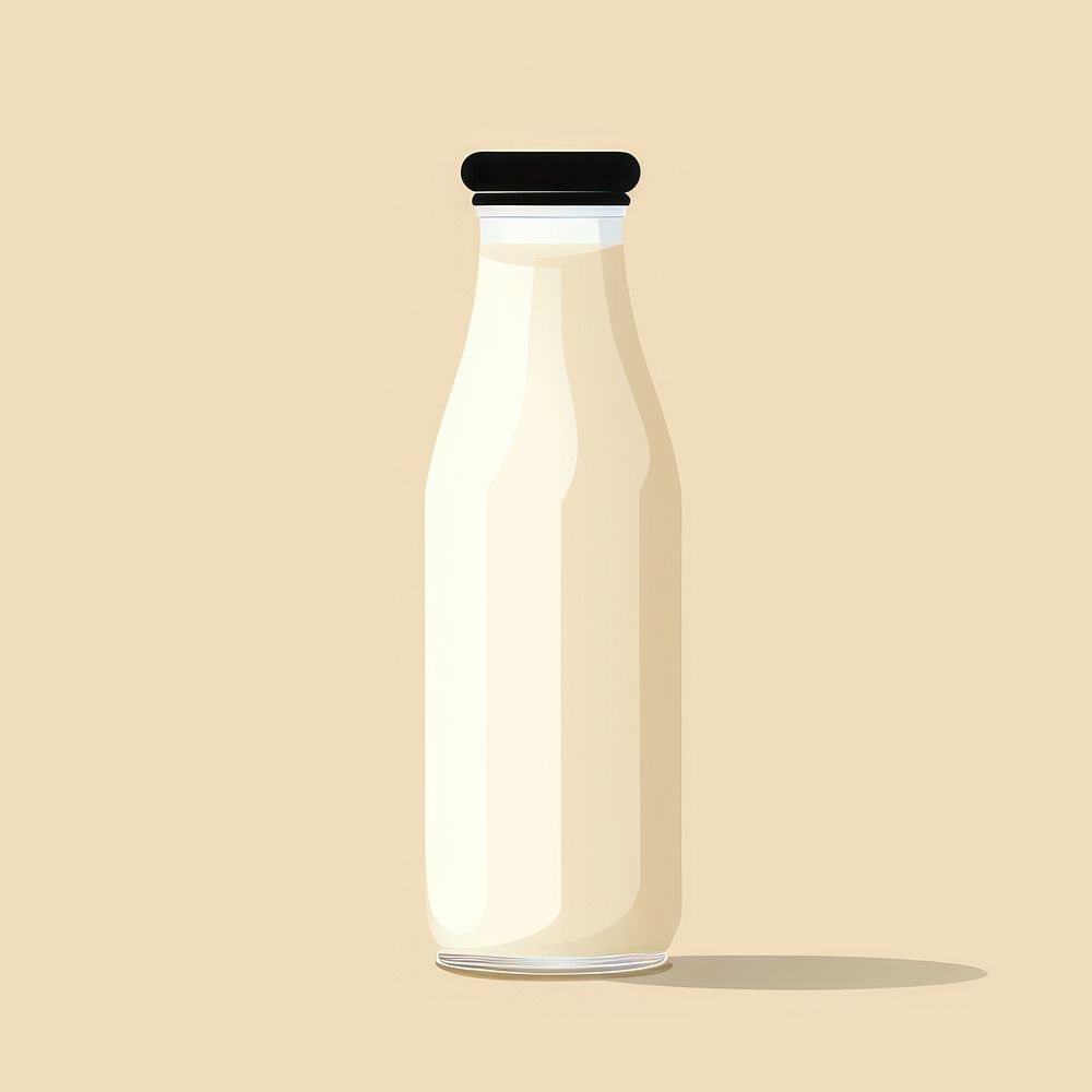 Milk bottle dairy refreshment. AI generated Image by rawpixel.