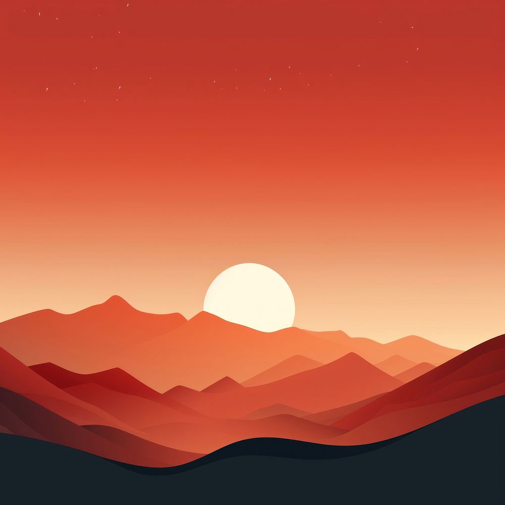 Mountain astronomy outdoors sunset. AI generated Image by rawpixel.