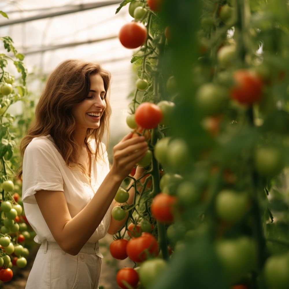 Tomato greenhouse gardening vegetable. AI generated Image by rawpixel.