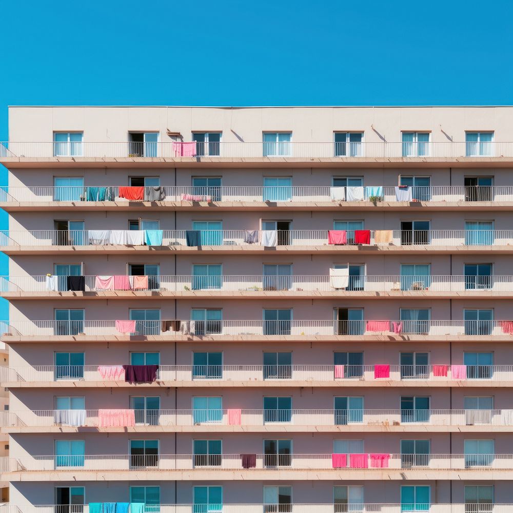 Apartment block architecture building city. AI generated Image by rawpixel.