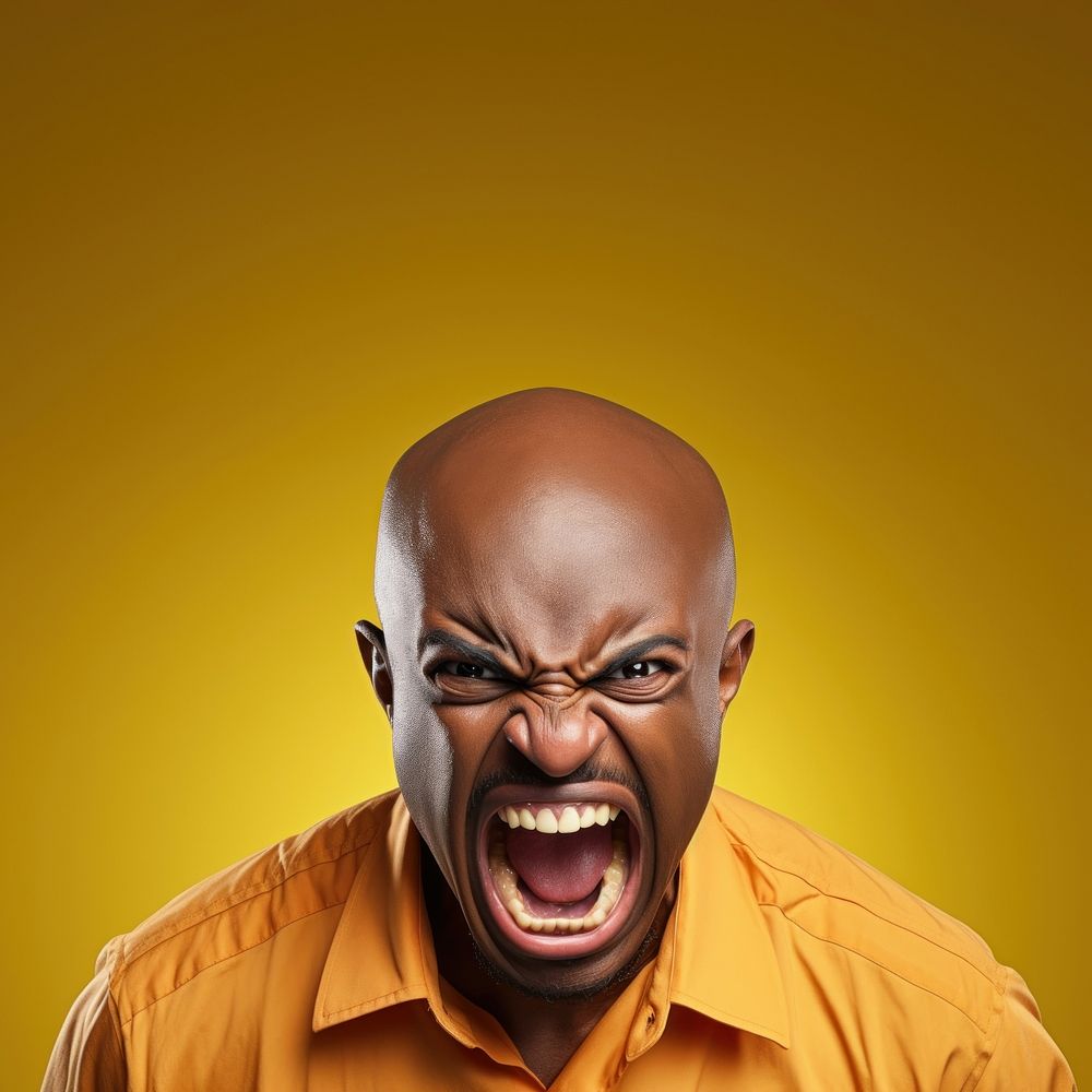 Angry shouting adult man. AI generated Image by rawpixel.