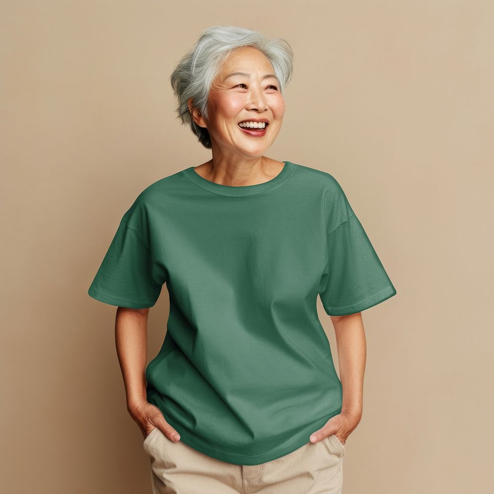 Green  t-shirt with blank design space
