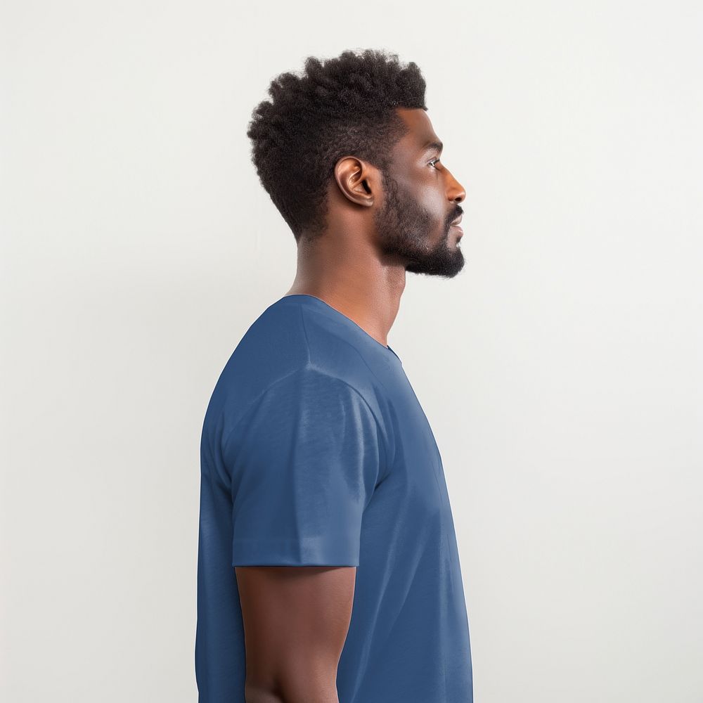 Blue casual t-shirt, design resource
