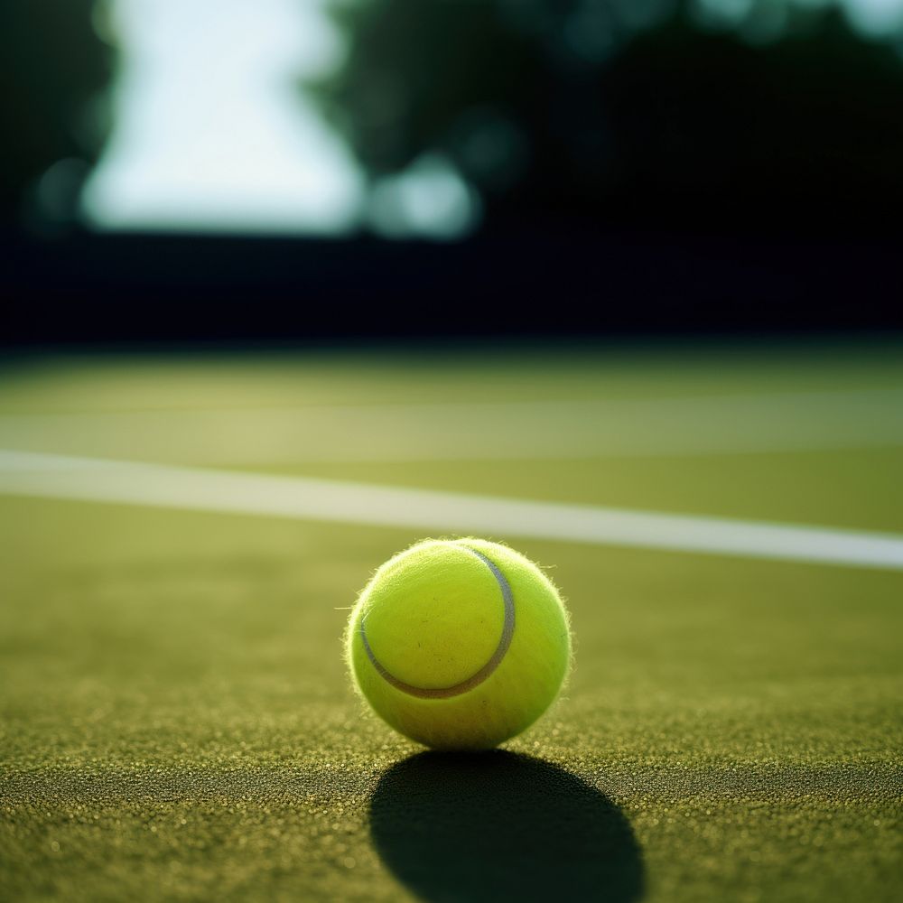 Tennis ball sports tennis court competition. AI generated Image by rawpixel.