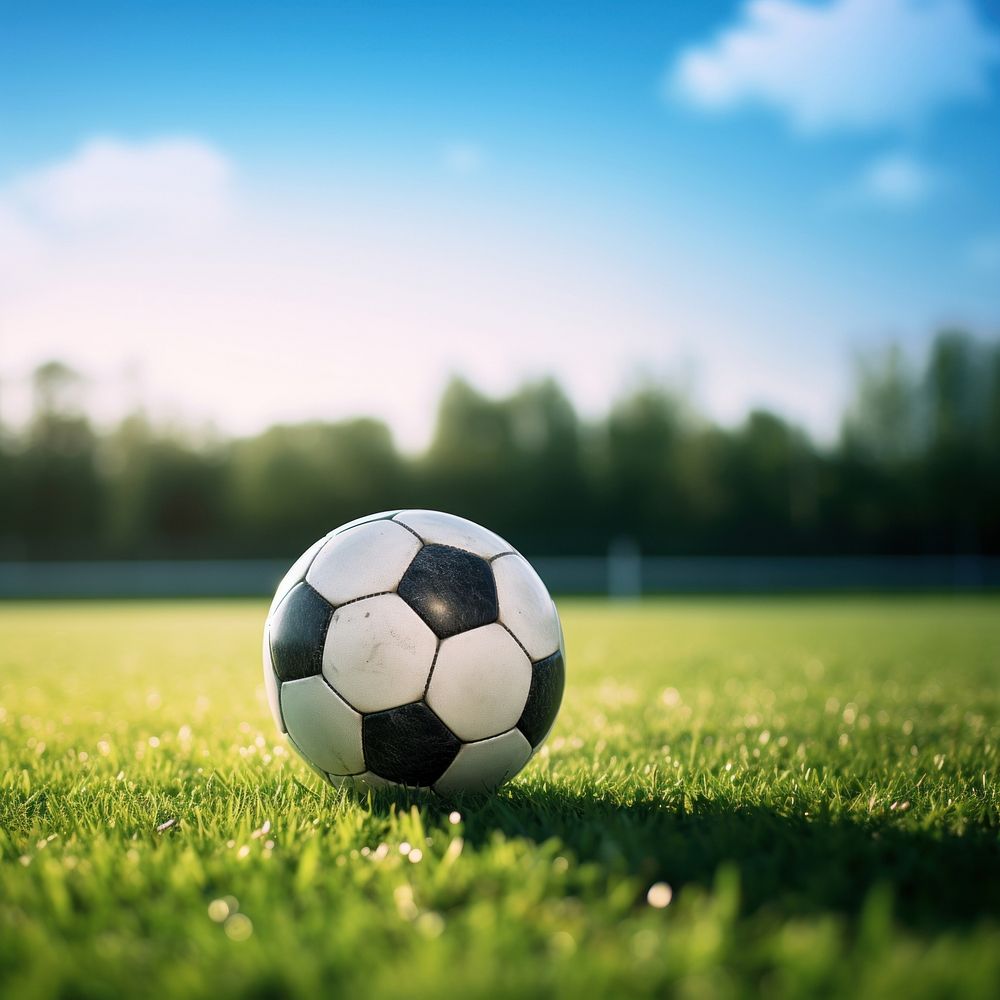 Soccer ball field football sports. AI generated Image by rawpixel.