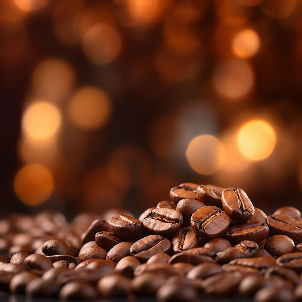Coffee beans backgrounds illuminated refreshment. AI generated Image by rawpixel.