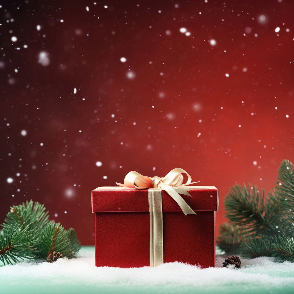 Christmas gift christmas plant snow. AI generated Image by rawpixel.