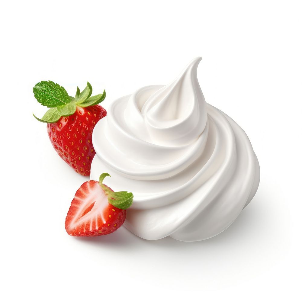 Strawberry cream dessert whipped. AI generated Image by rawpixel.
