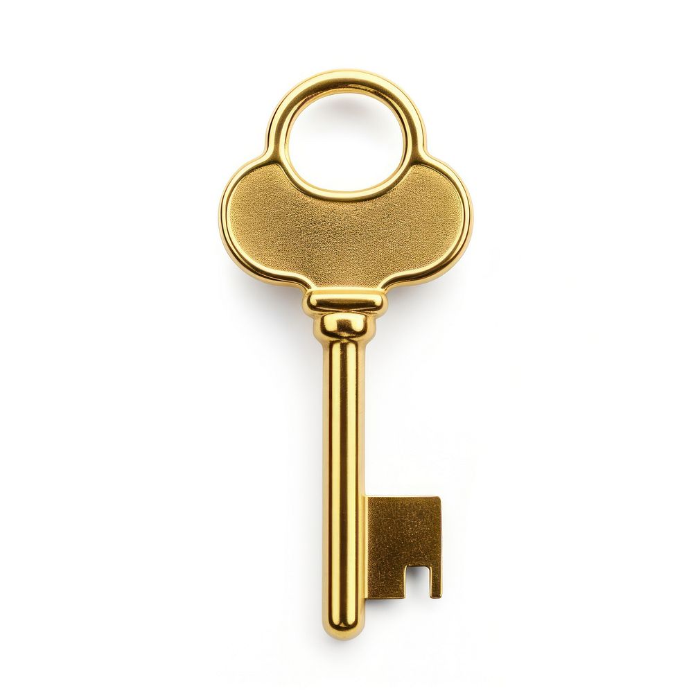 Key gold lock white background. AI generated Image by rawpixel.