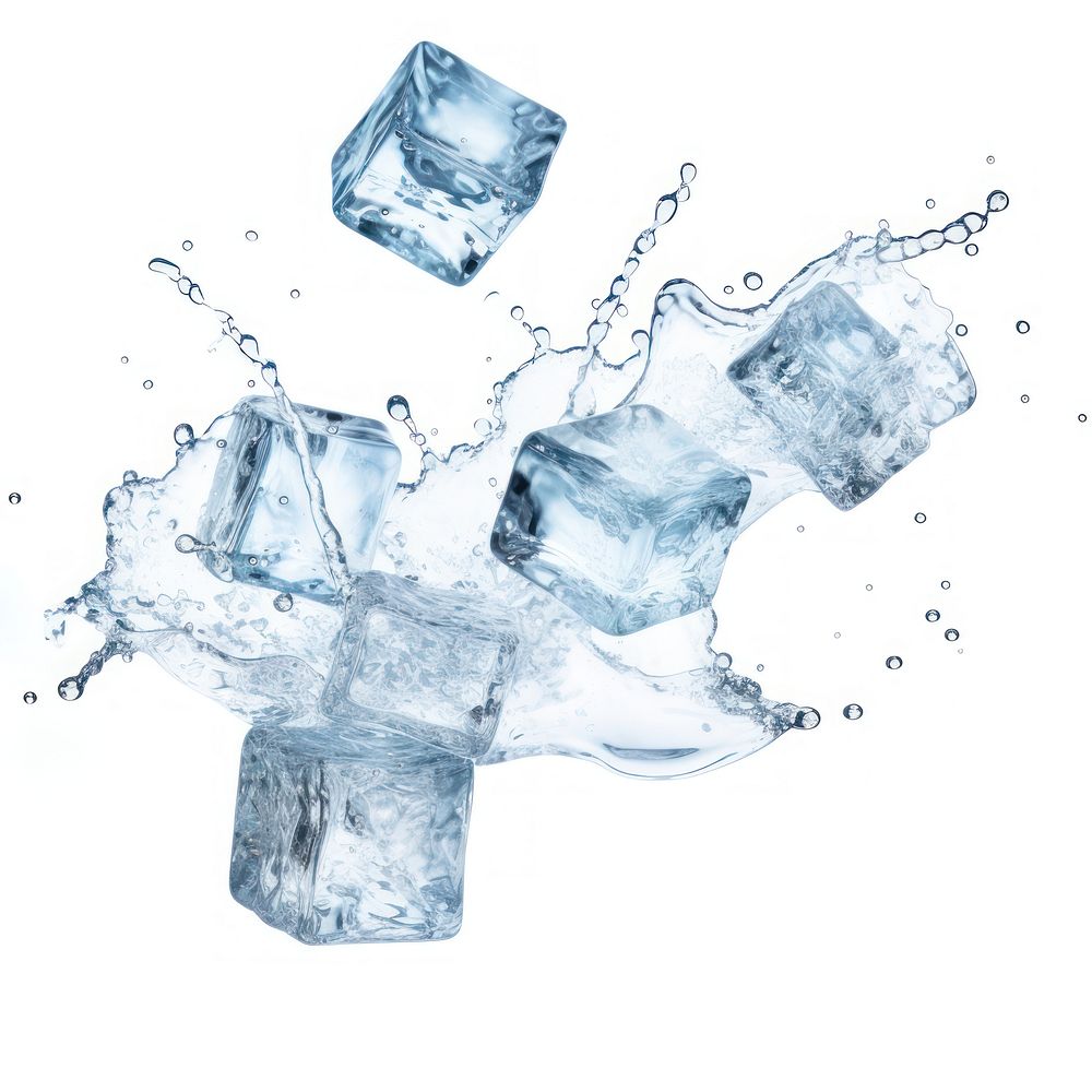 Refreshing Crystals ice splashing drop. AI generated Image by rawpixel.