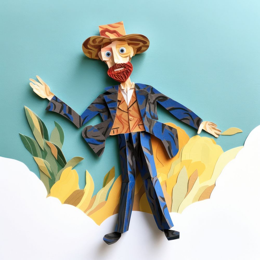Vincent van gogh scarecrow toy representation. AI generated Image by rawpixel.