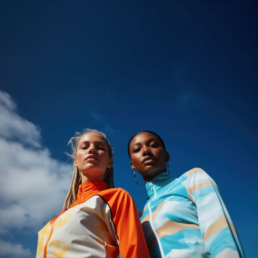 Women fashion portrait sky outdoors. AI generated Image by rawpixel.