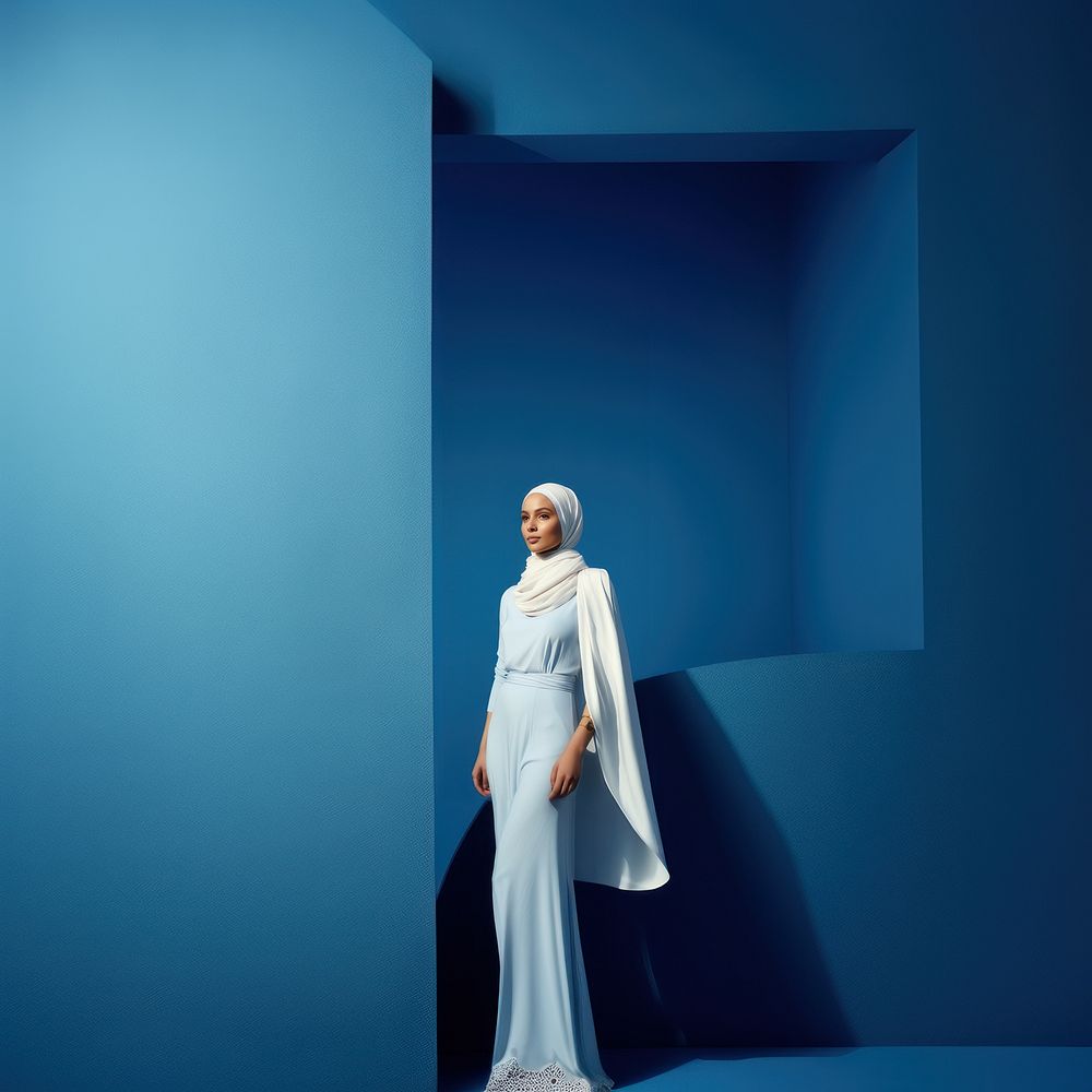 Muslim female dress standing adult. AI generated Image by rawpixel.