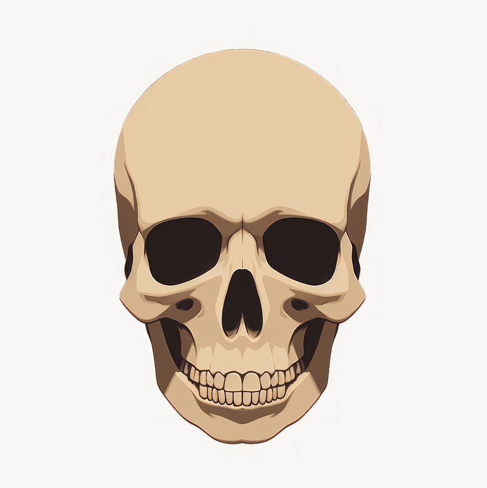 Skull face anthropology portrait. AI generated Image by rawpixel.