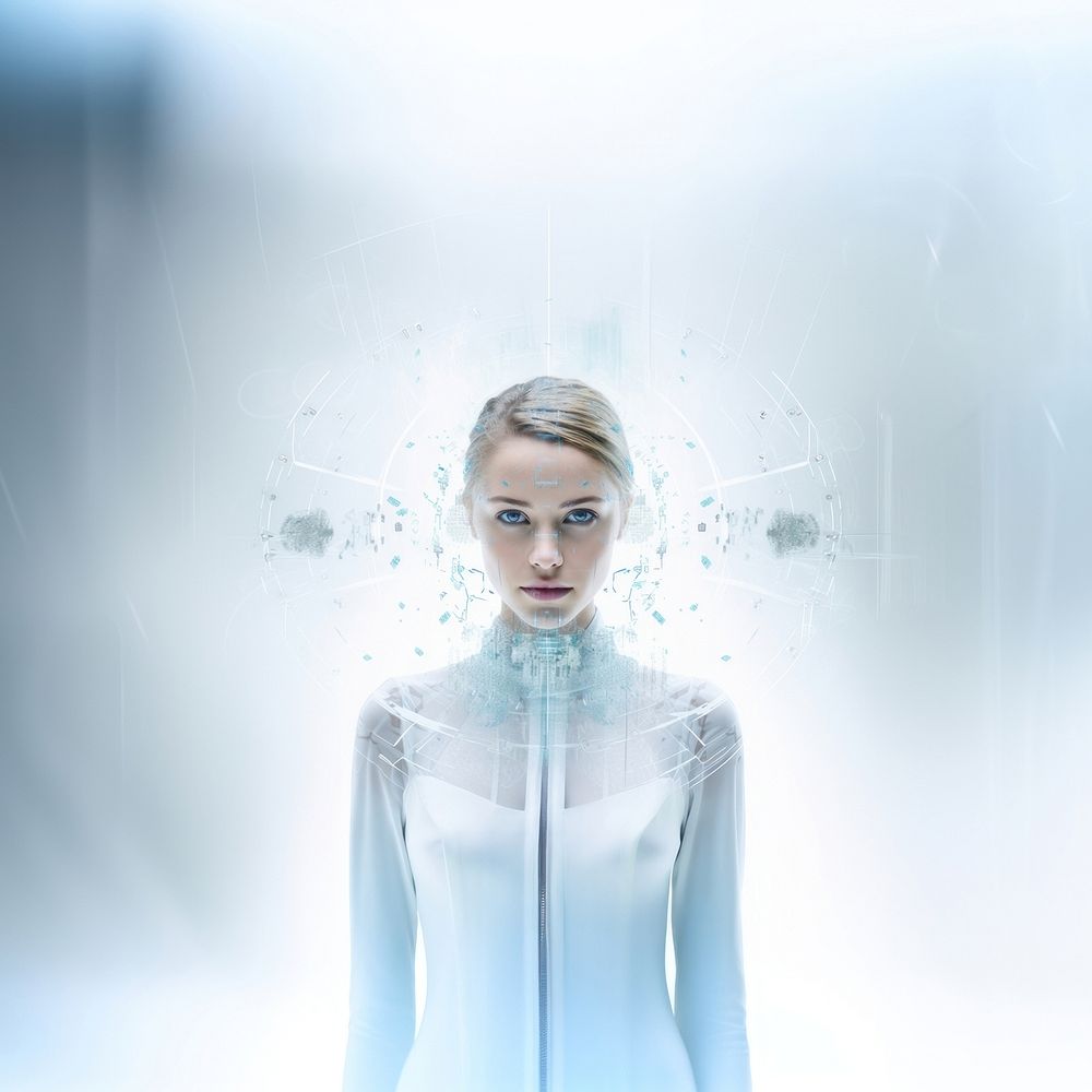 Woman portrait photography futuristic. AI generated Image by rawpixel.