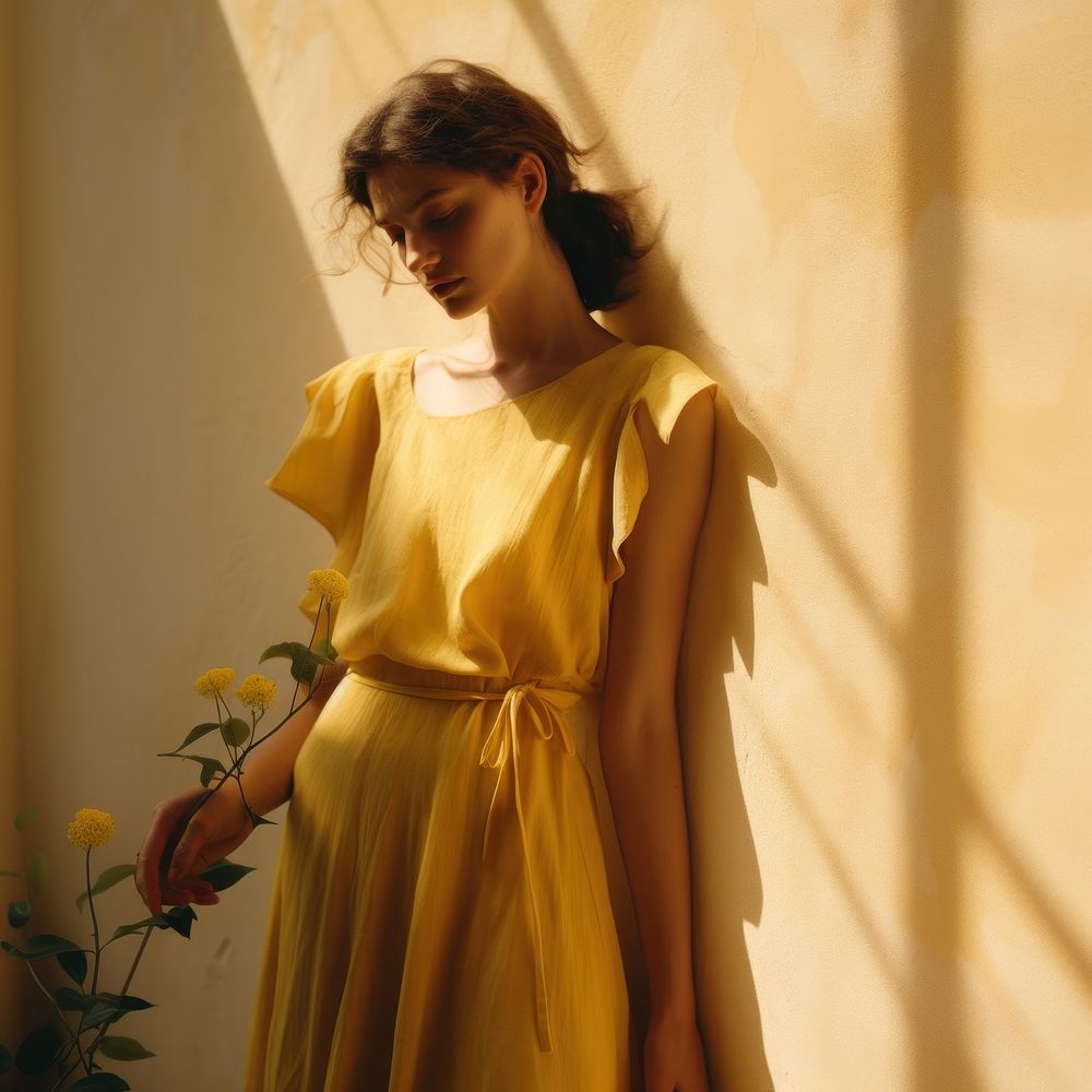 Dress portrait fashion yellow. AI generated Image by rawpixel.