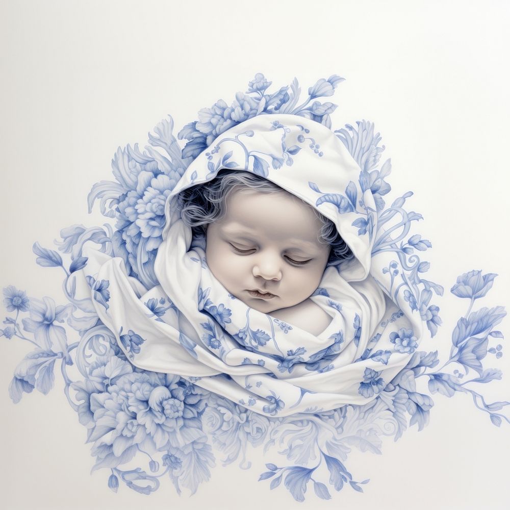 Baby baby portrait white. AI generated Image by rawpixel.