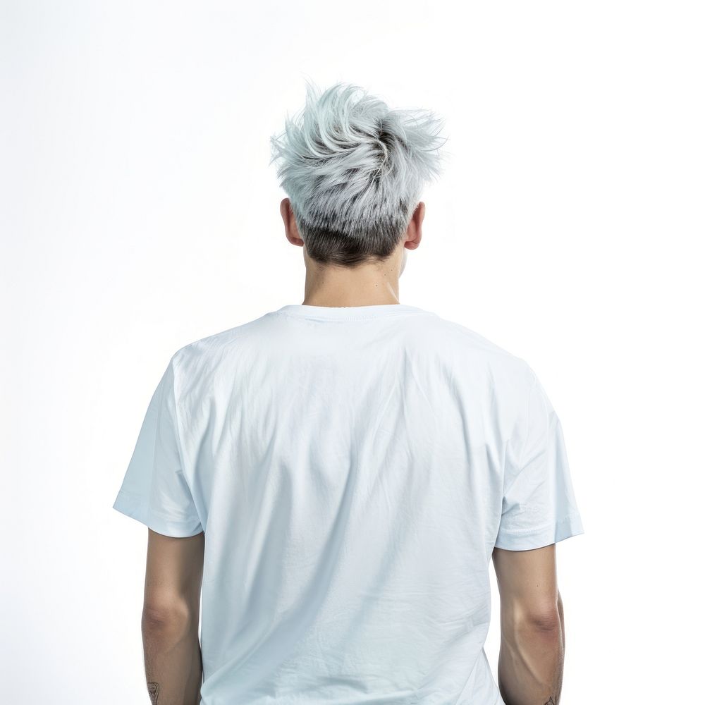 T-shirt adult white back. AI generated Image by rawpixel.