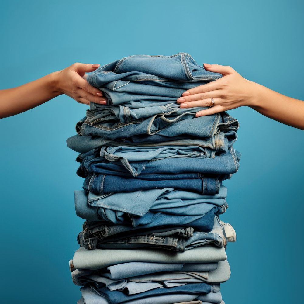 Jeans hand standing clothing. AI generated Image by rawpixel.