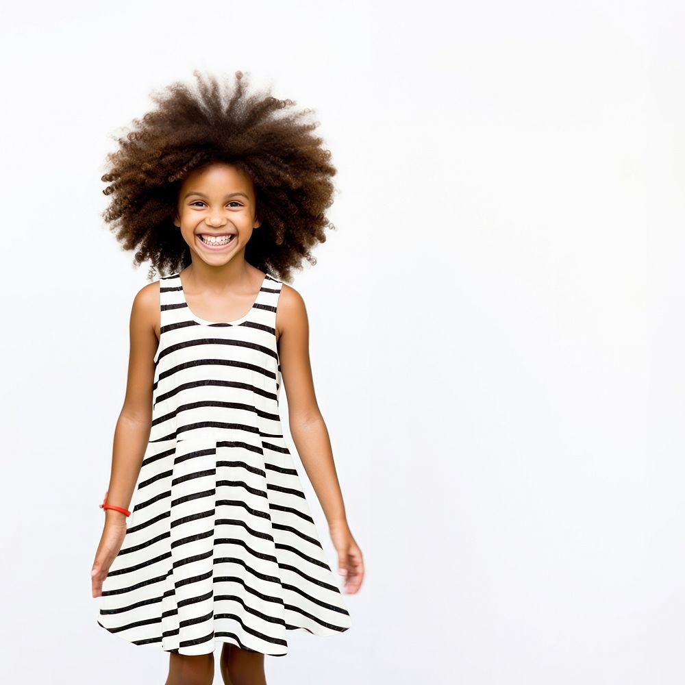 Black girl kid wearing summer dress photography portrait child. AI generated Image by rawpixel.