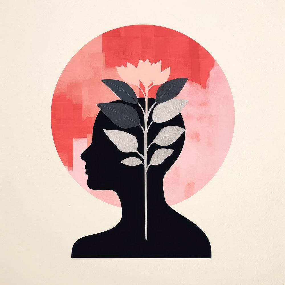 Silhouette art painting representation. AI generated Image by rawpixel.