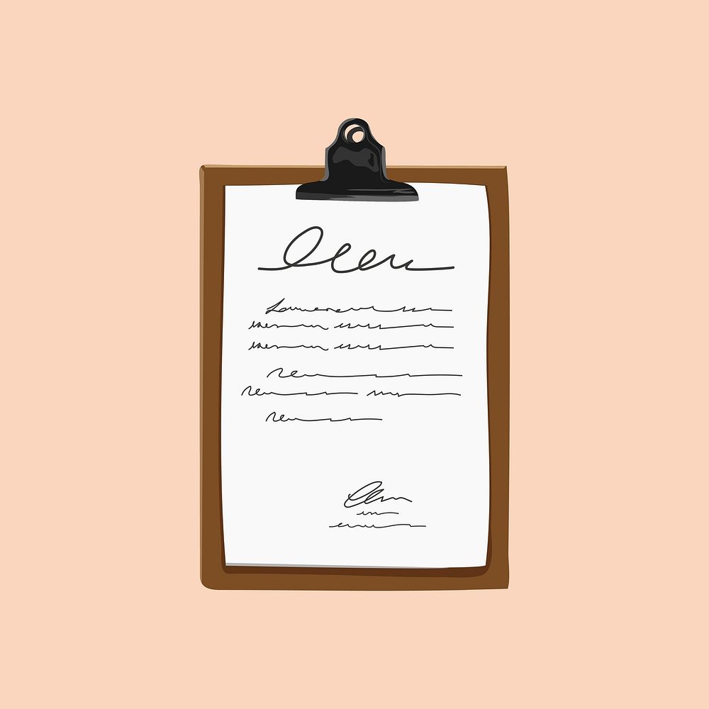 Business contract, aesthetic illustration vector