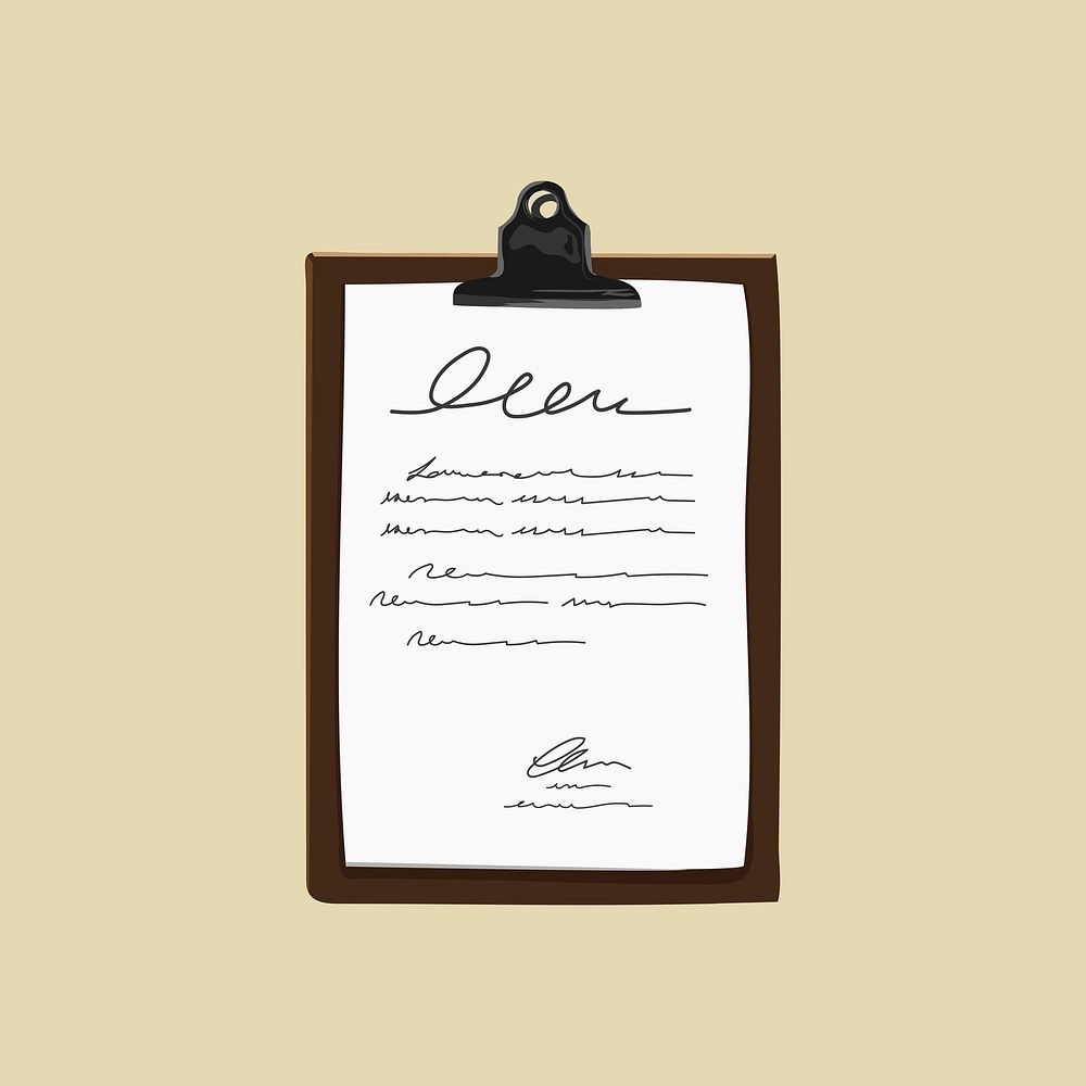 Business contract, aesthetic illustration, design resource