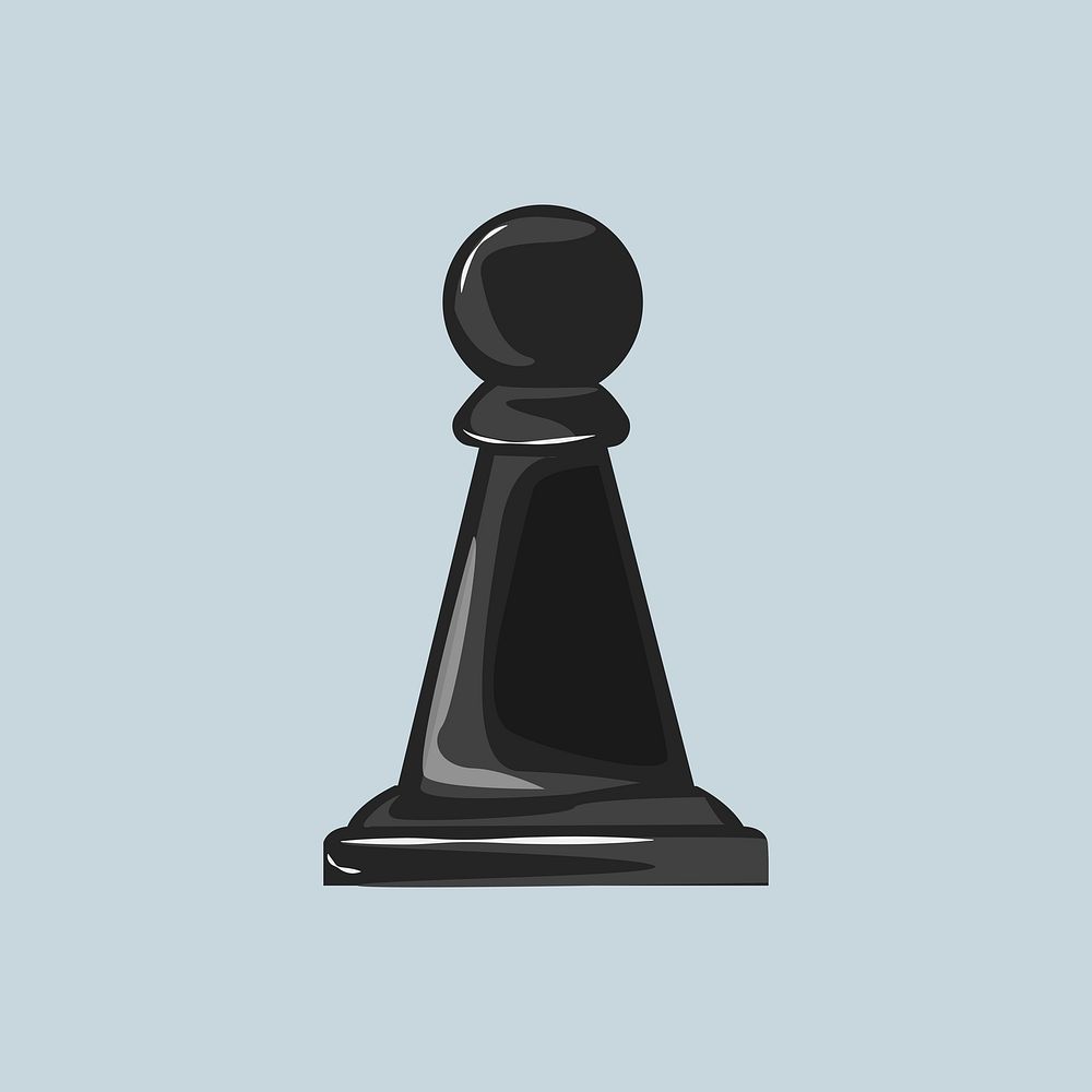 Pawn chess, aesthetic illustration vector