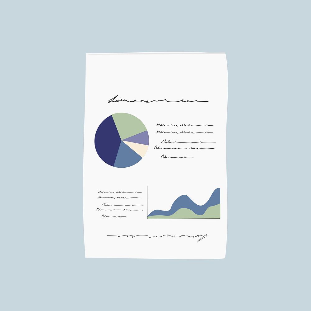 Business report, aesthetic illustration vector