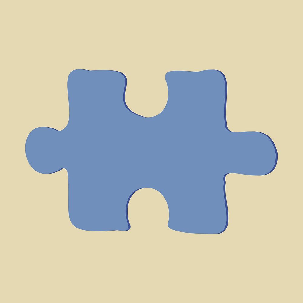 Puzzle piece, aesthetic illustration vector