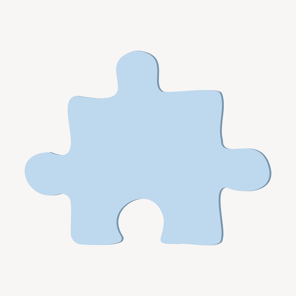 Puzzle piece, aesthetic illustration vector