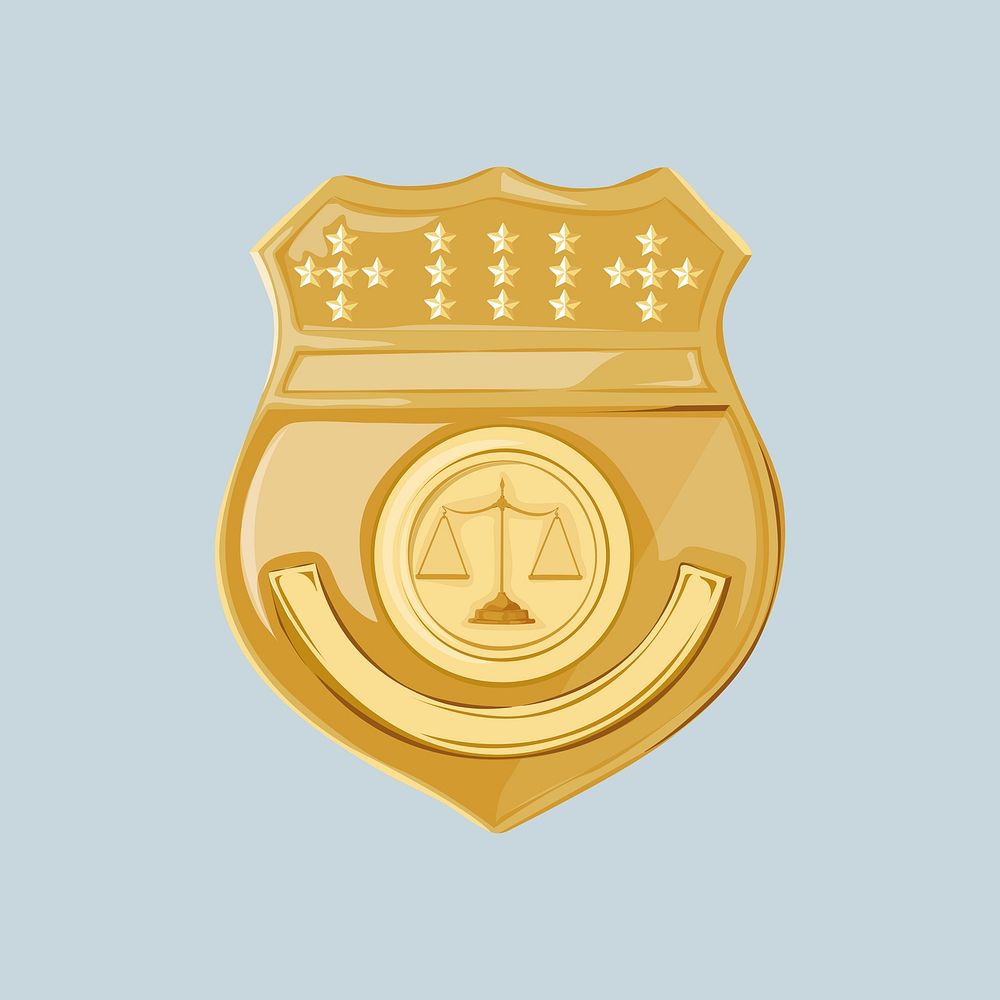 Legal badge, aesthetic illustration vector