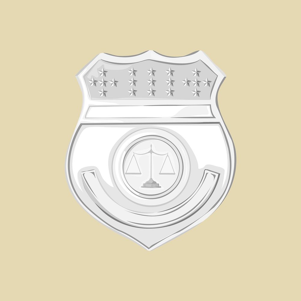 Legal badge, aesthetic illustration, design resource