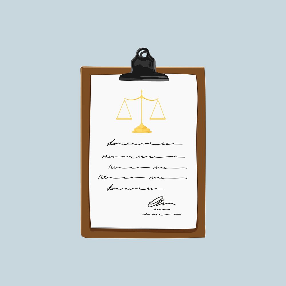Legal paper, aesthetic illustration vector