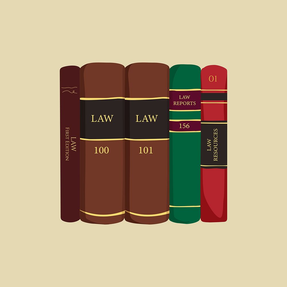 Law book, aesthetic illustration, design resource