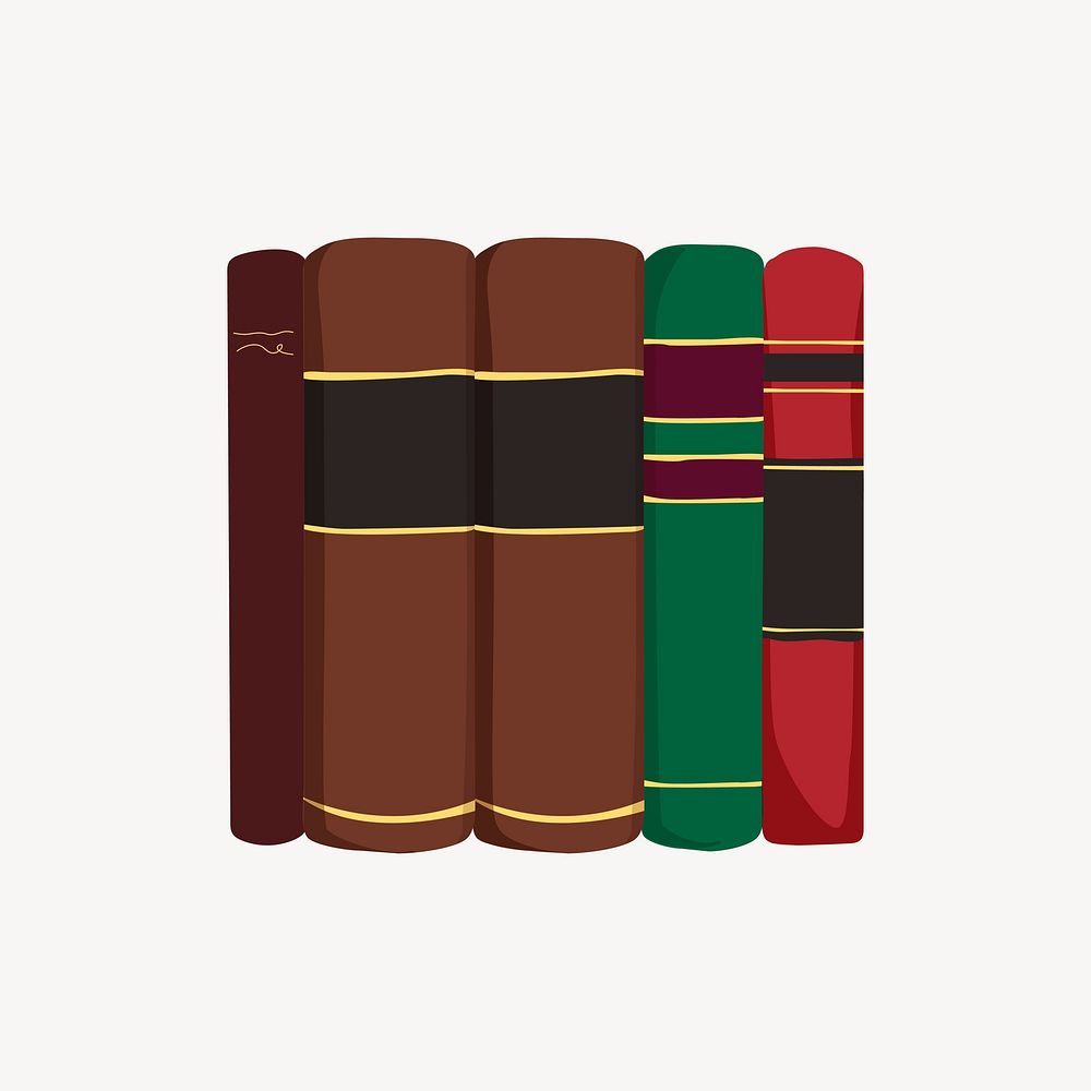 Book stack, aesthetic illustration vector