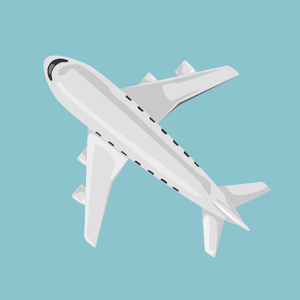 Travel airplane, aesthetic illustration, design resource