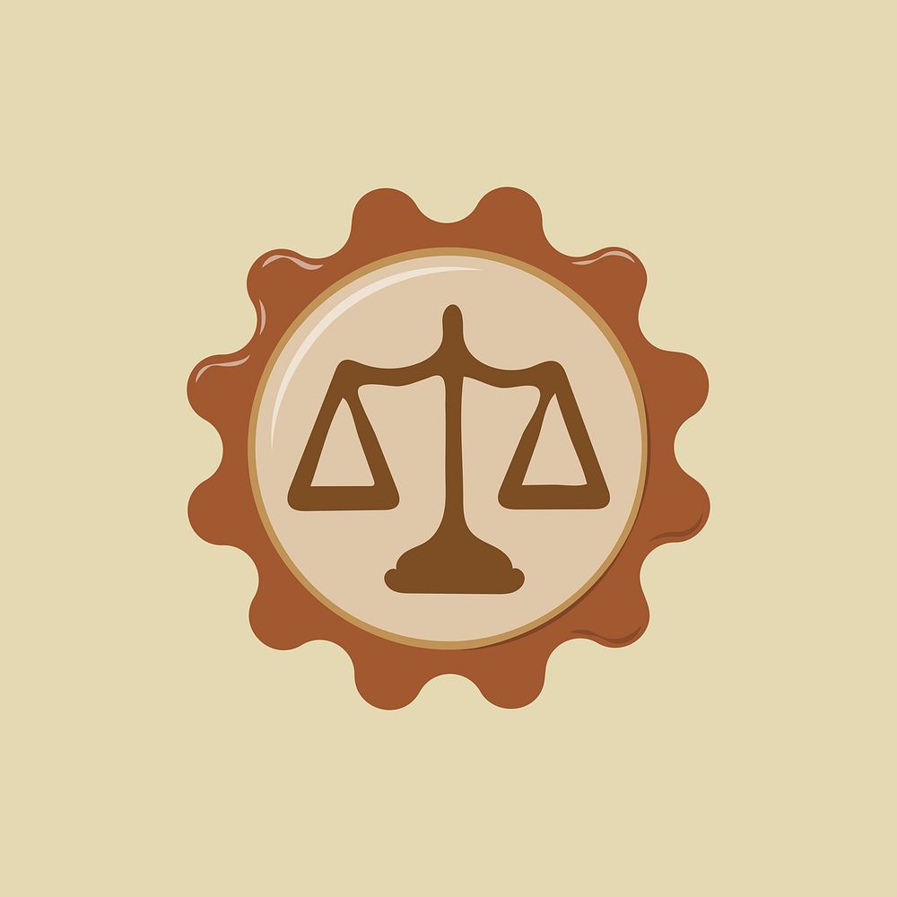 Legal justice, aesthetic illustration, design resource