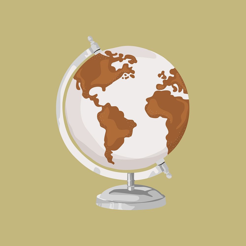 Earth globe, aesthetic illustration, design resource