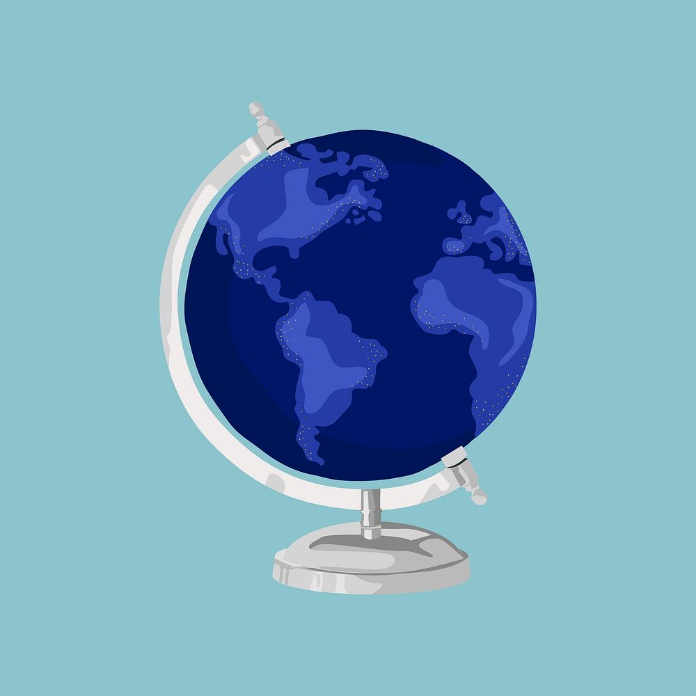 Earth globe, aesthetic illustration vector