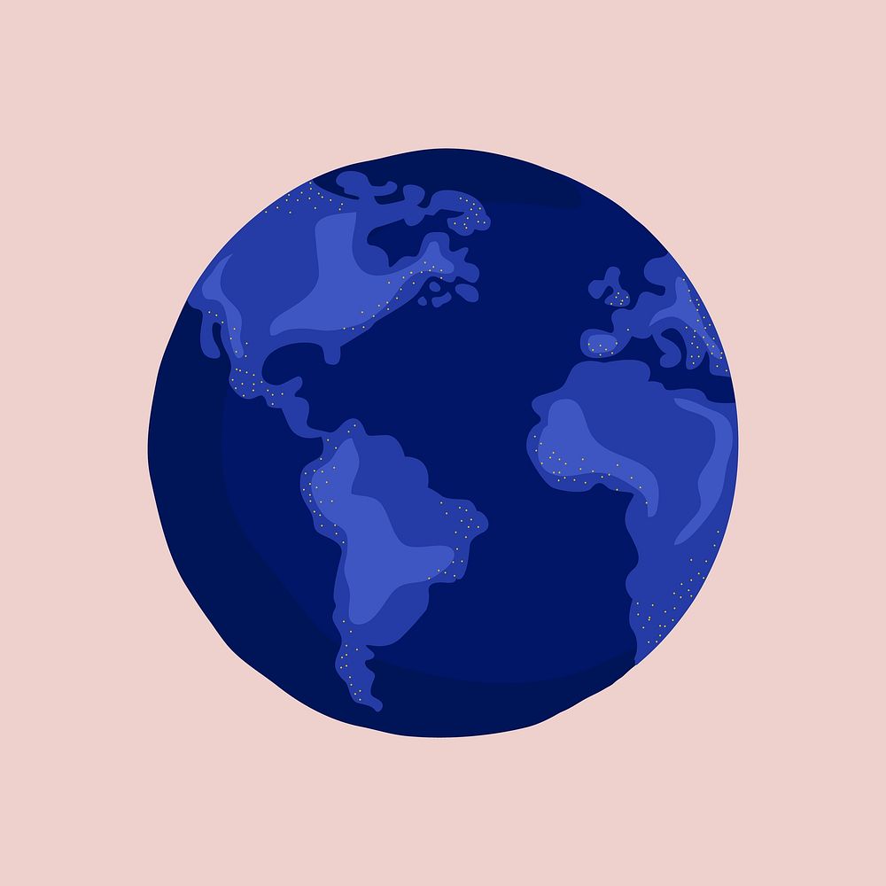 Earth globe, aesthetic illustration vector