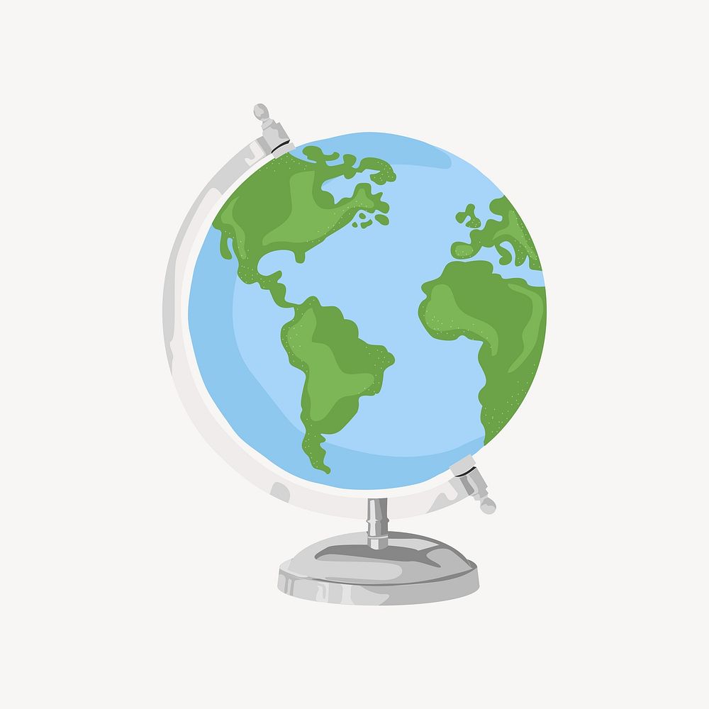 Earth globe, aesthetic illustration vector