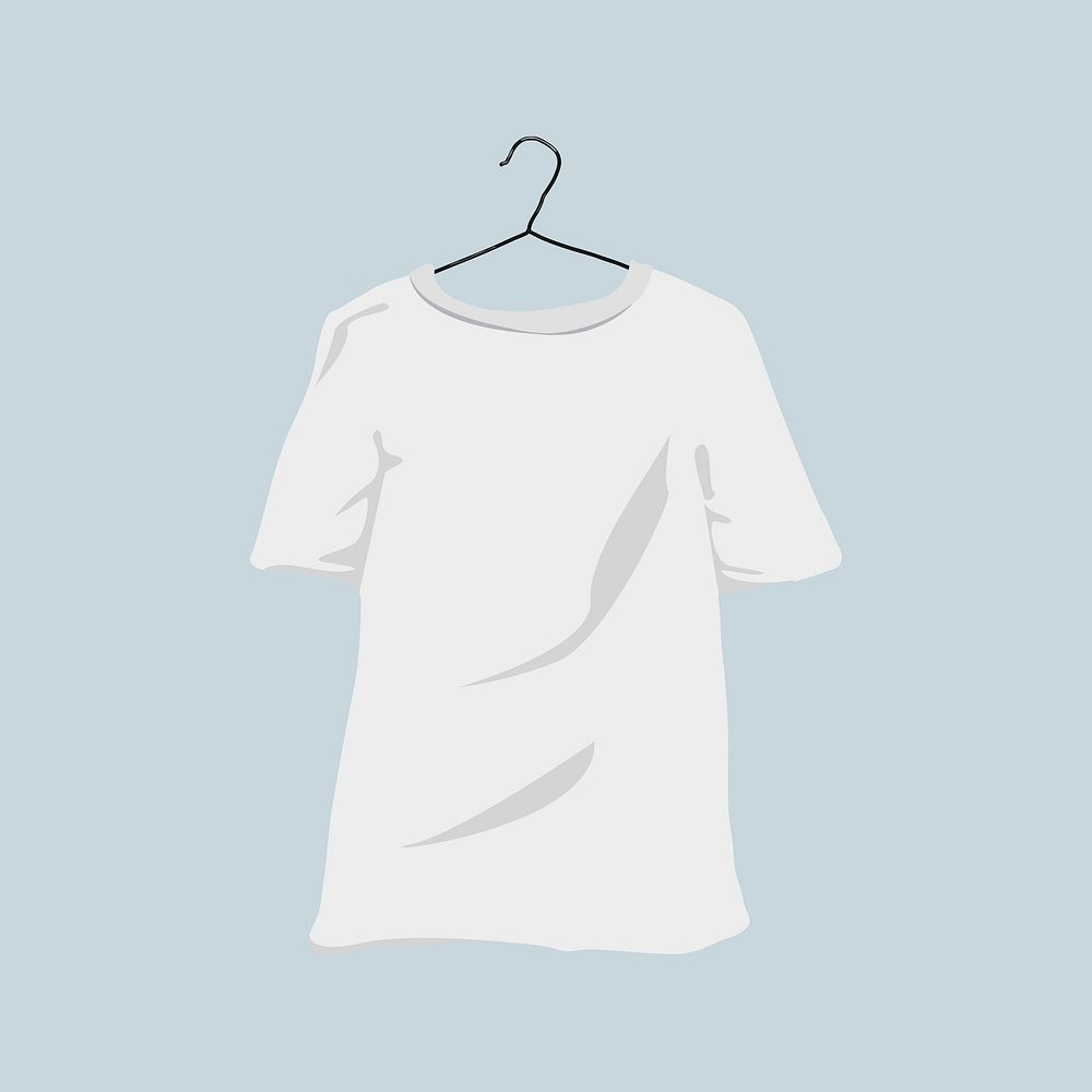 Hanged shirt, aesthetic illustration vector