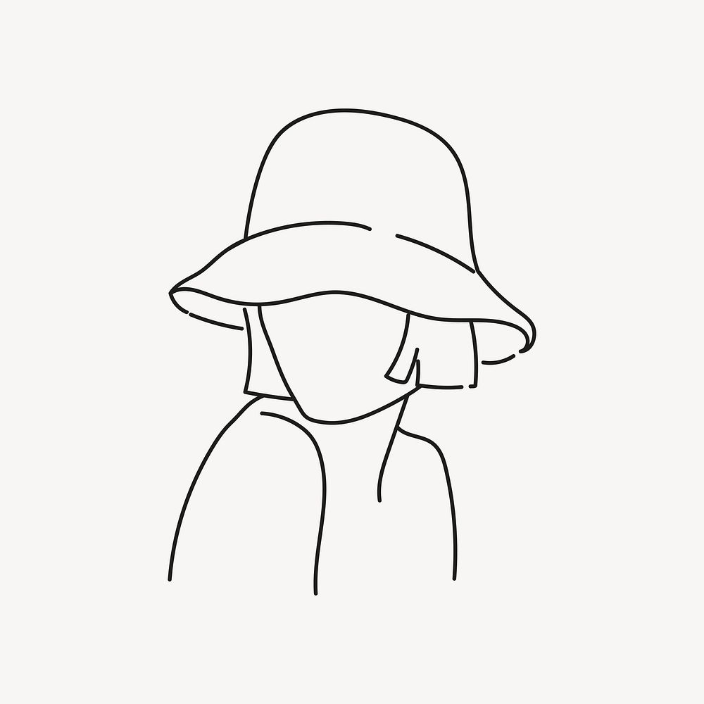 Woman's hat, aesthetic illustration design element 