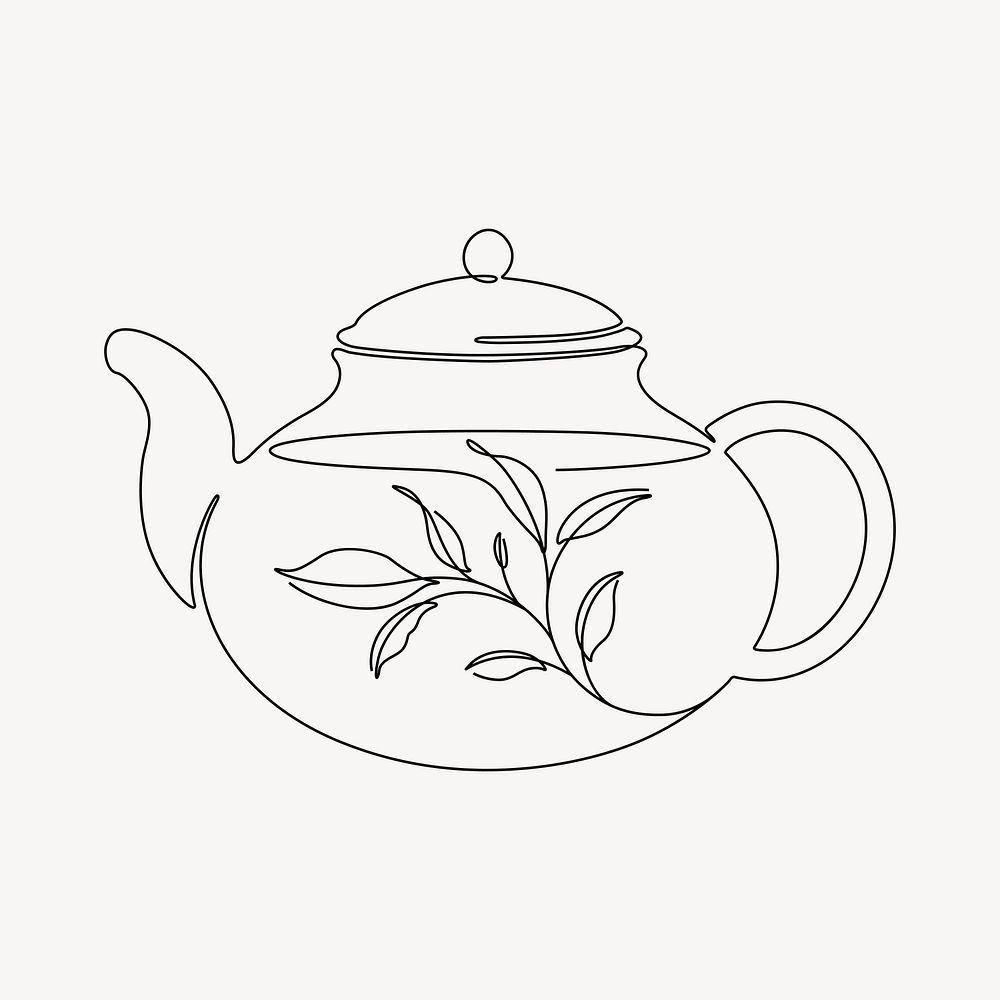Brewing tea, aesthetic illustration design element 