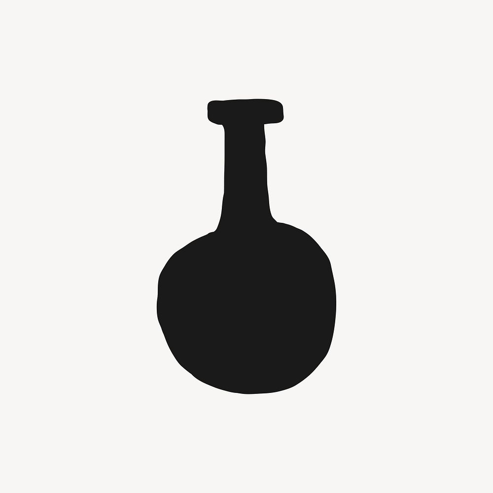 Round vase, aesthetic illustration design element 
