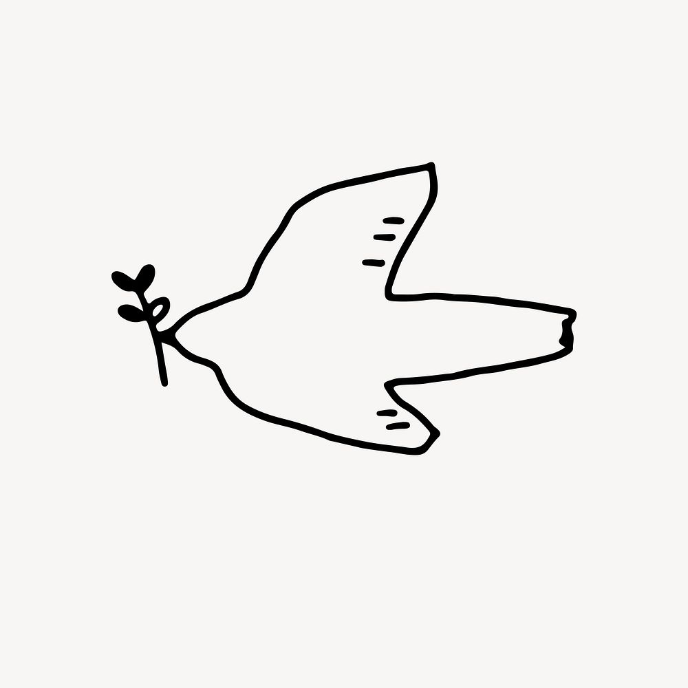 Peace dove, aesthetic illustration design element 